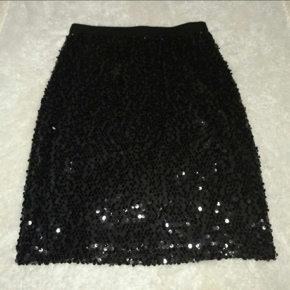 Black Sequin Skirt